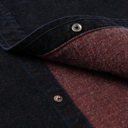 ベンガラ染めデニムウエスタンシャツ【D5727】