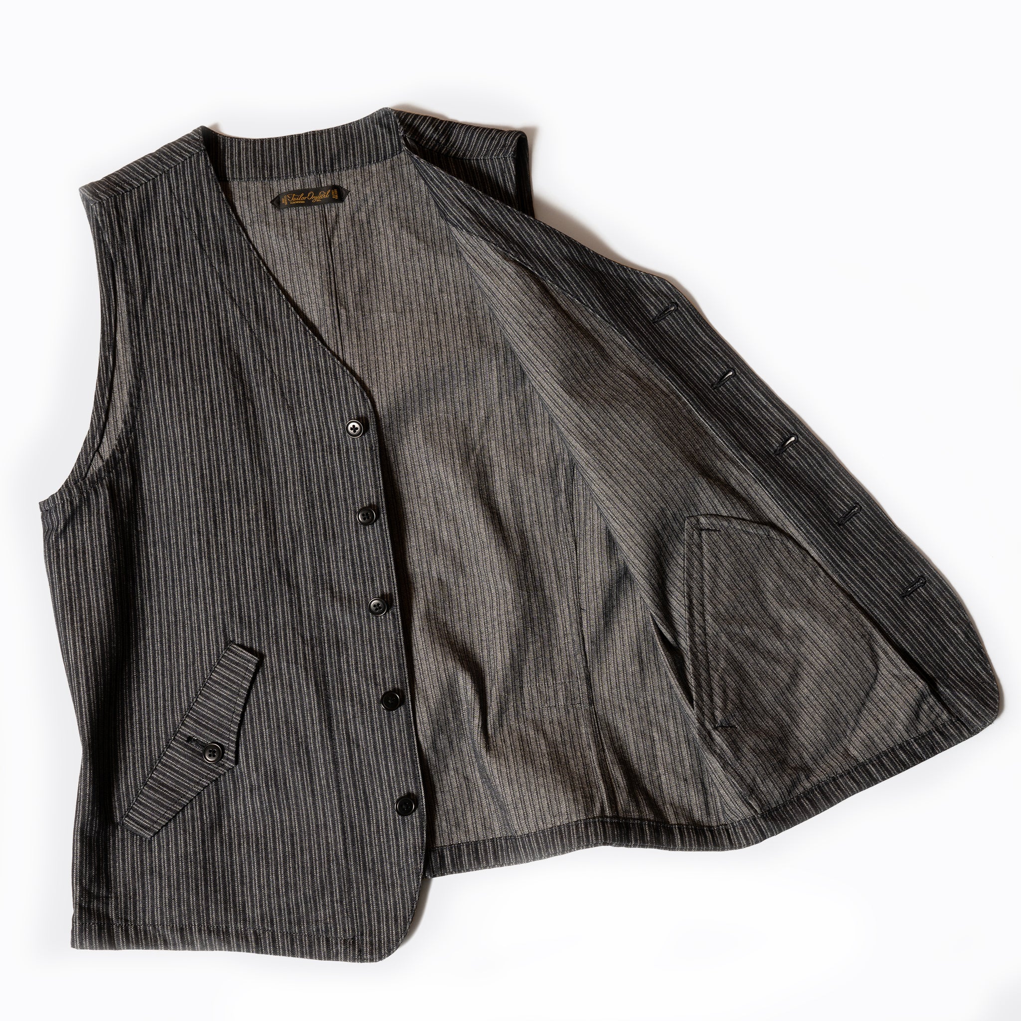 Indigo Dobby Gilet【OR-4326】