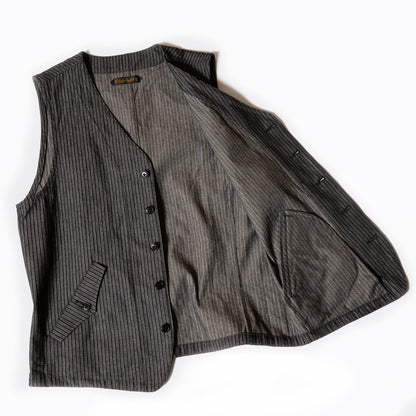 Indigo Dobby Gilet【OR-4326】