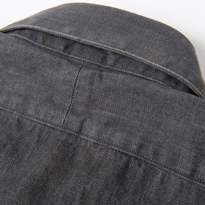Denim Windsor Collar Short Sleeve Shirt【OR-5109S】