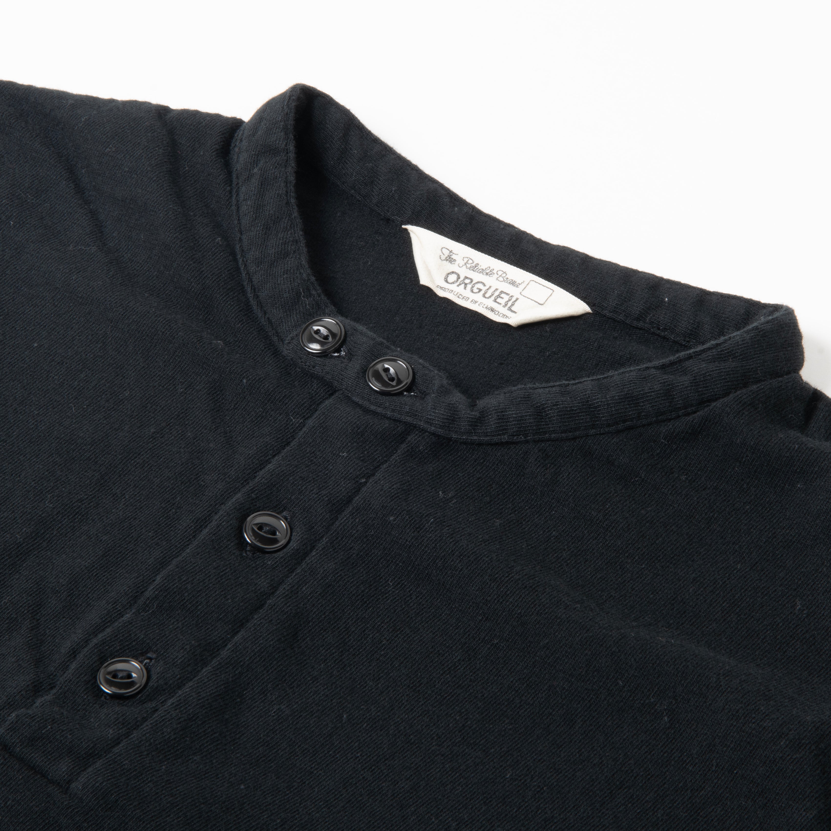 Loop Wheel Henry Neck T-shirt【OR-9113】