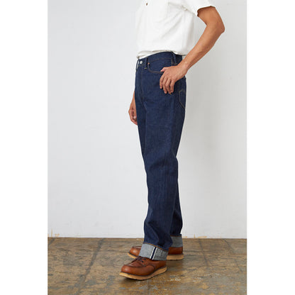 天然藍レギュラーストレートジーンズ【SD-801】