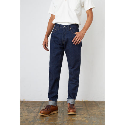 天然藍リラックステーパードジーンズ【SD-808】BIGサイズ