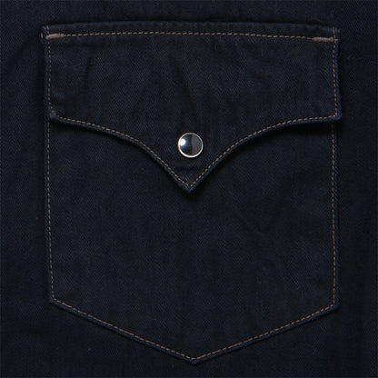 奄美泥染めインディゴデニムシャツ【SP-124】