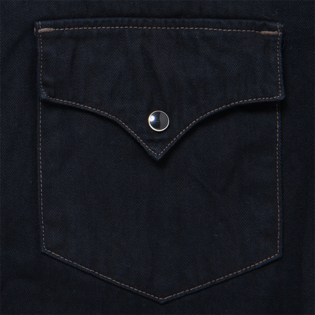 奄美泥染めインディゴデニムシャツ【SP-124】