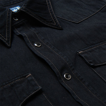 奄美泥染めインディゴデニムシャツ【SP-124】