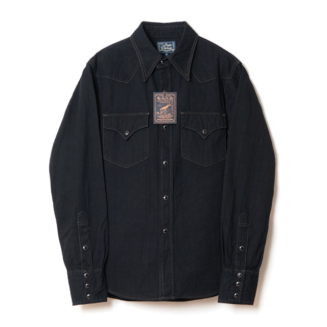 奄美泥染めインディゴデニムシャツ【SP-124】