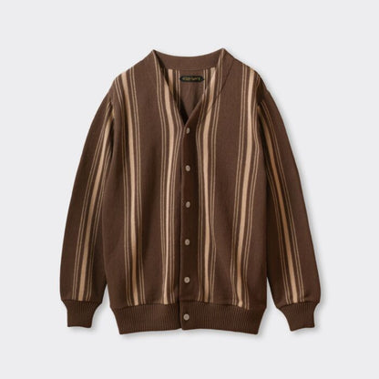 Stripe Knit Cardigan【OR-4293】