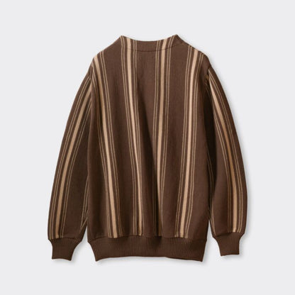 Stripe Knit Cardigan【OR-4293】